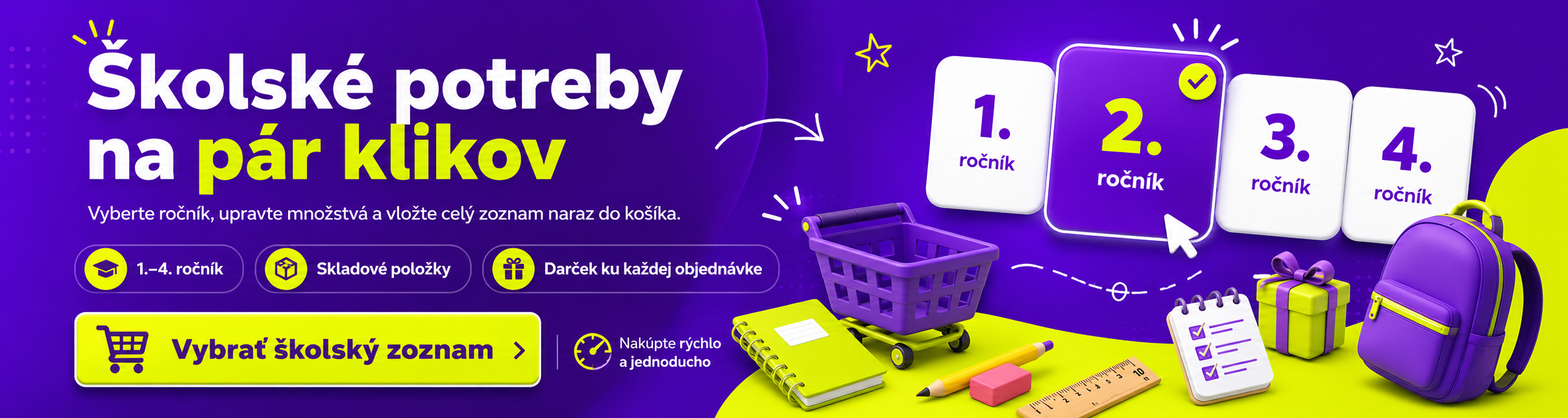 Školský zoznam Martmedia – školské potreby podľa ročníka